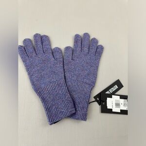 NEW Apparis Marley Knit Gloves Purple Blue Folded Mid Length Mittens